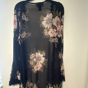 Floral LONG Cover up